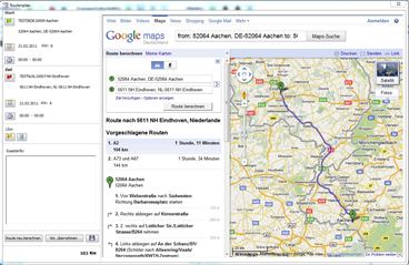 Kunsttransporte | Verwaltungssystem | Access, SQL Server, Routing mit Google Maps